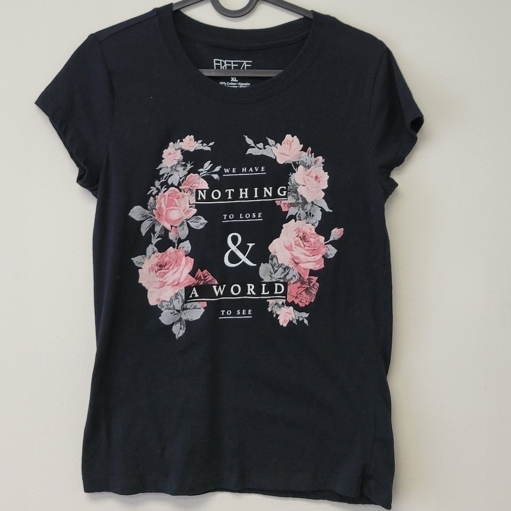 FREEZE We Have Nothing to Lose and a World to See Short Sleeve T-shirt Black XL